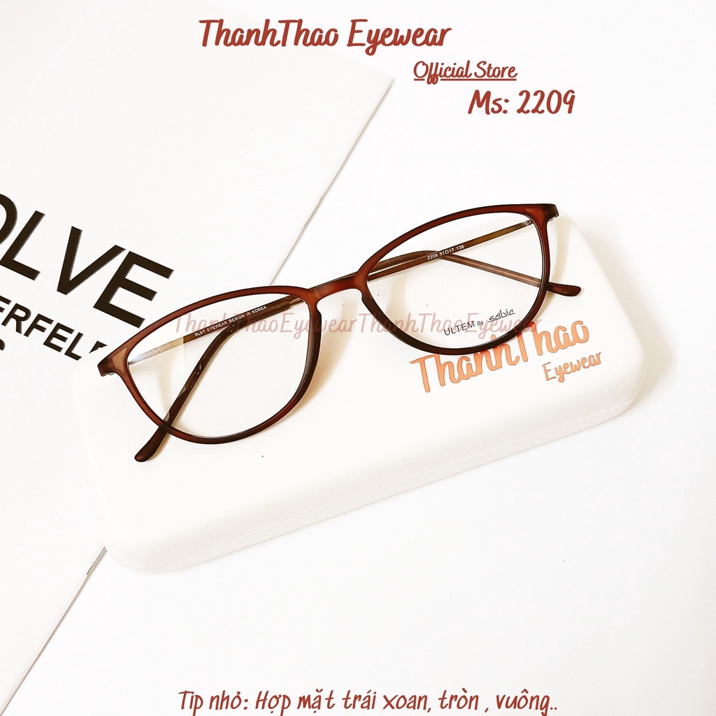 Kính Mắt,Gọng Kính Mắt Mèo THANHTHAO EYEWEAR Thời Trang Chất Liệu Ultem M2209