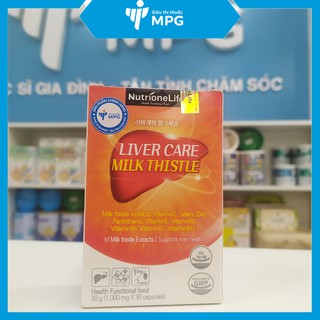 [CHÍNH HÃNG] NutrioneLife Liver Care MilkThistle - Viên Uống Giải Độc, Hổ Trợ Chức Năng Gan Hàn Quốc (30 viên)