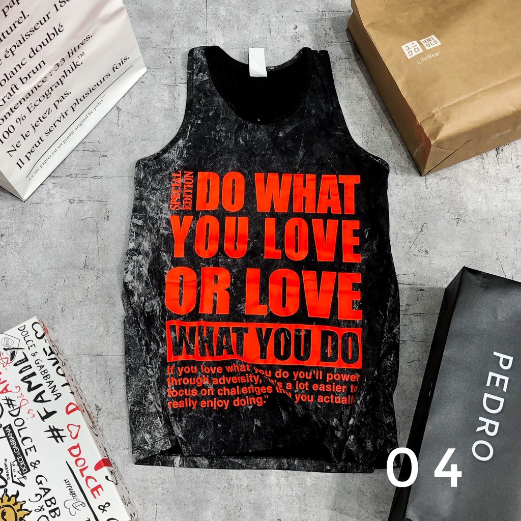 Áo tanktop sát nách 3 lỗ loang nam SNTL tập gym thể thao chất cotton FREESIZE 50-75KG