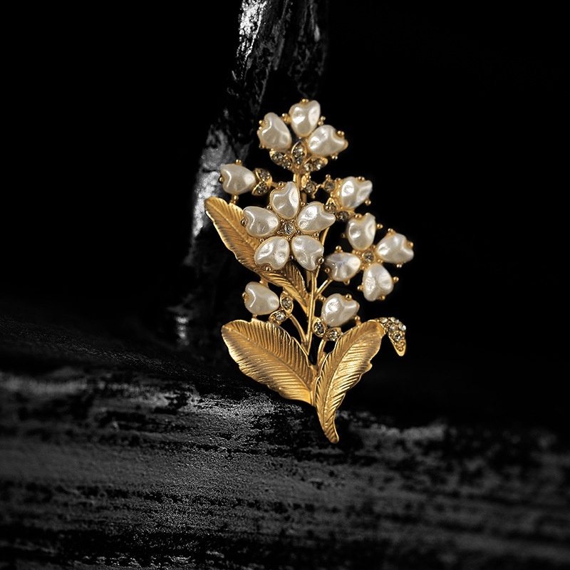 Ghim Cài Áo Hình Hoa Lilyly of the valley Phong Cách retro Cá Tính