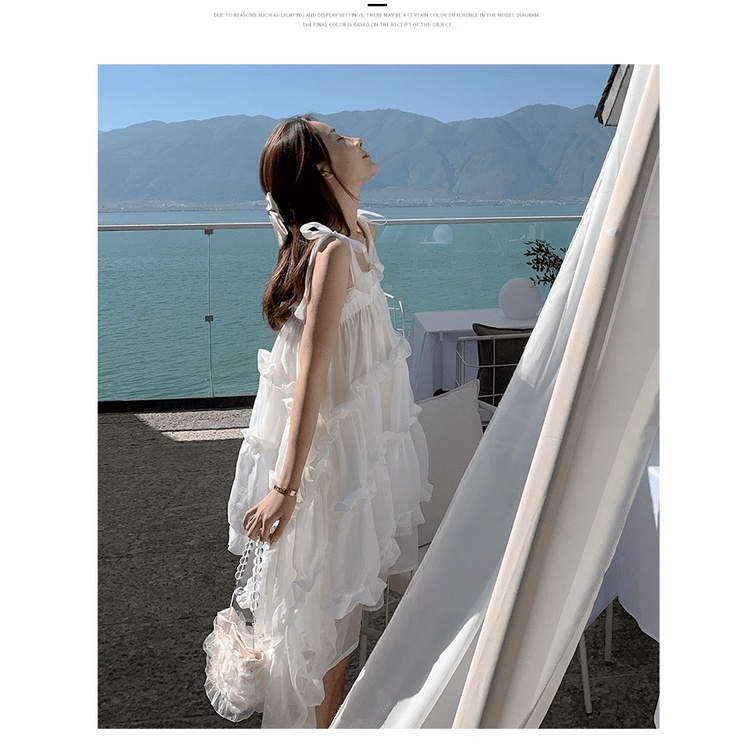 ĐẦM VOAN NỐI TẦNG XINH TỰA CÔNG CHÚA ĐI BIỂN SIÊU HOT PU THỜI TRANG HHP