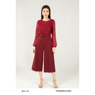 Jumpsuit đỏ chun tay thiết kế Elise