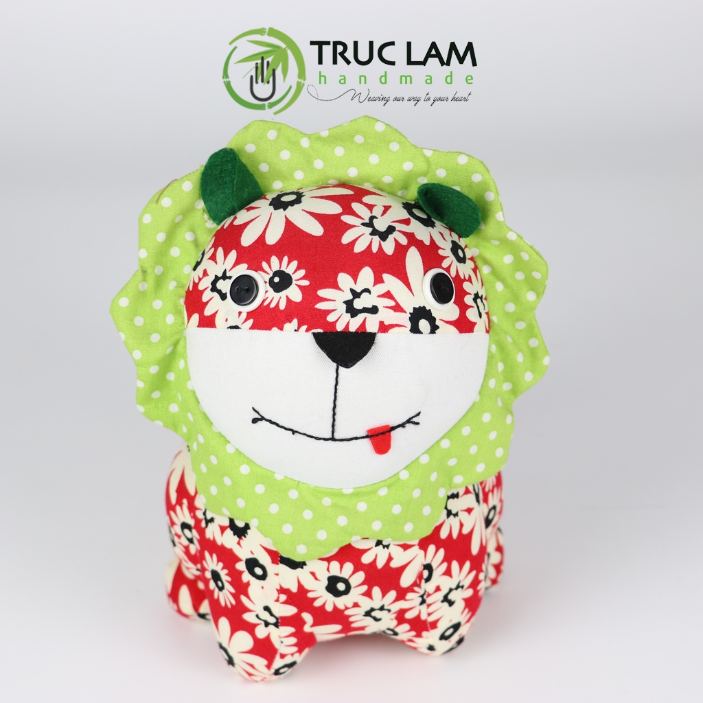 Đồ Chơi Cho Bé Thú Nhồi Bông Hình Sư Tử Mặt Trời Vải Hoa Bông Gòn Cao Cấp - Trúc Lâm Handmade