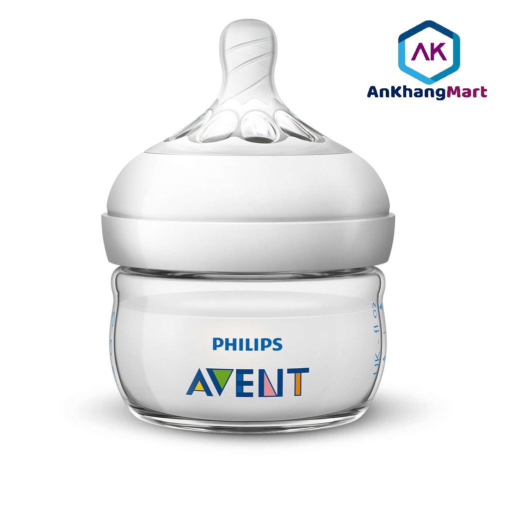 Bình sữa Philips AVENT Natural 60ml [Núm số 0 - trẻ sơ sinh]