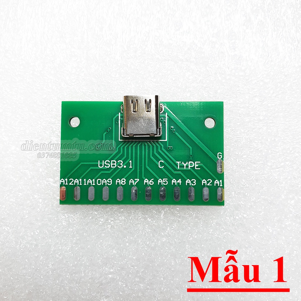Mạch Ra Chân  Cổng USB 3.1 Type C Sang DIP 24pin