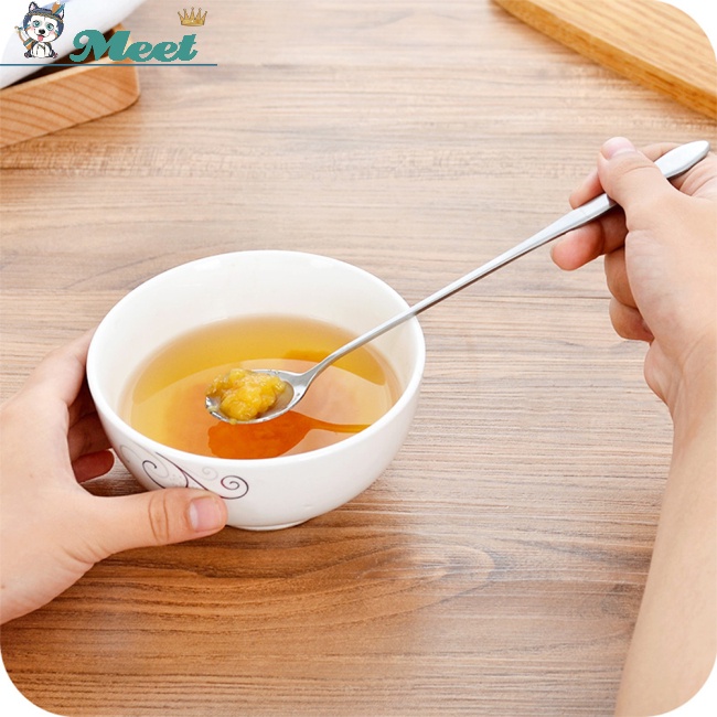 Muỗng Khuấy Bằng Thép Không Gỉ Đầu Tròn Dài 32cm 26cm 20cm Đa Ứng Dụng
