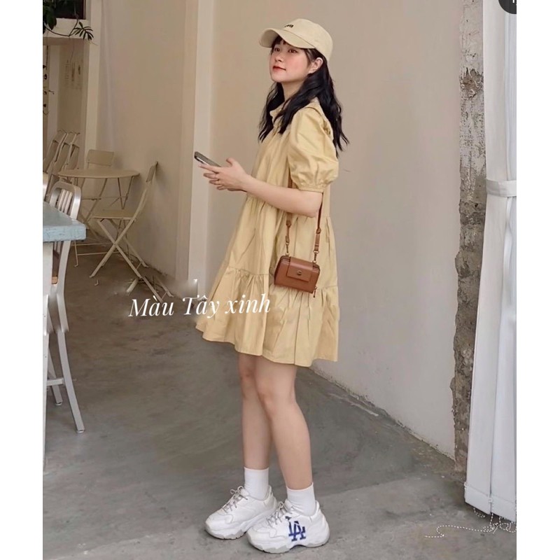 [Ảnh thật/Video]ĐẦM SƠ MI BABYDOLL ULZZANG Đầm babydoll búp bê cổ polo | BigBuy360 - bigbuy360.vn