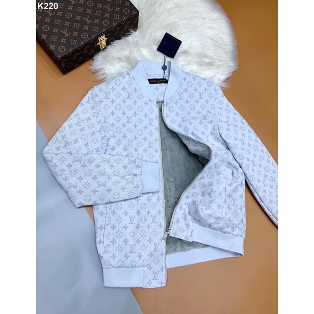 💥CHUẨN 1:1💥Áo khoác Bò L Vê hoa trắng lót lông_Áo jeans L vê chất bò vân hoa nhập khẩu New