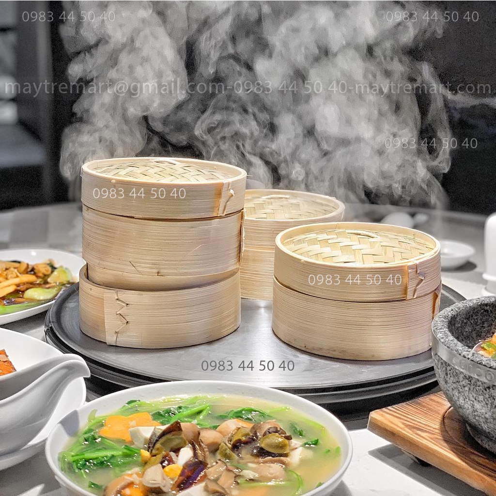 Lồng hấp tre l Xửng hấp tre - hấp bánh bao, há cảo, rau củ, đồ ăn.