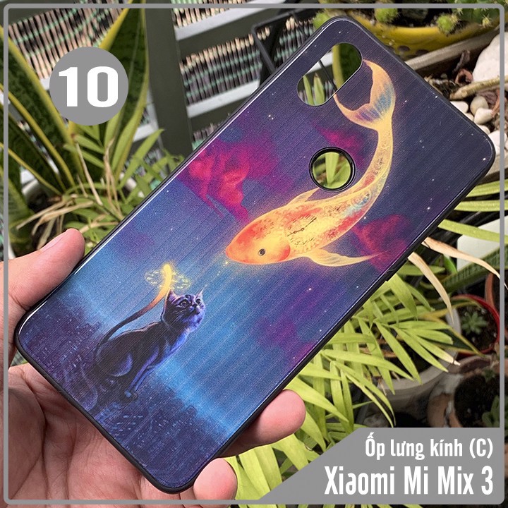 Ốp lưng Xiaomi Mi Mix 3 gương Kính ( C ) - mặt kính cứng viền nhựa dẻo