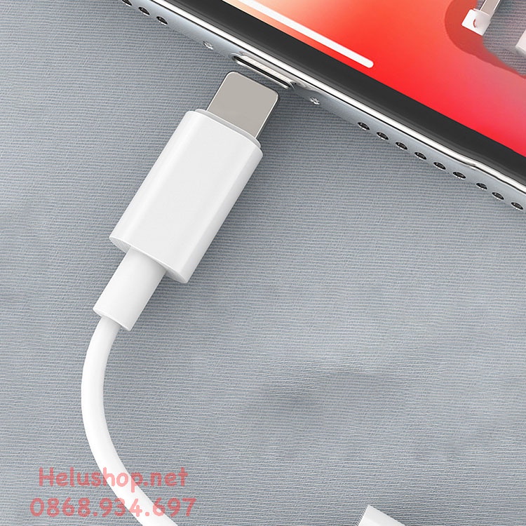 Cáp Chuyển Đổi, Jack Chia Cổng Lightning Sang Sạc và Tai Nghe Cho iP 7 trở lên