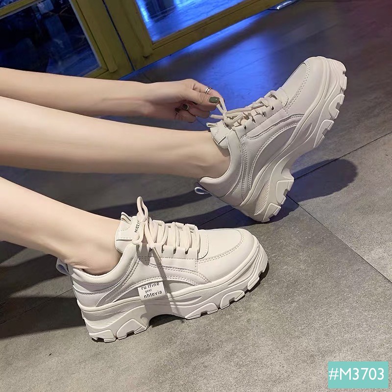 HÀNG NHẬP KHẨU -  Giày Sneaker Nữ Độn Đế RULFINE MINSU M3703, Giày Thể Thao Nữ Độn Đế Hàn Quốc  Phù Hợp Mang Đi Chơi, Đi