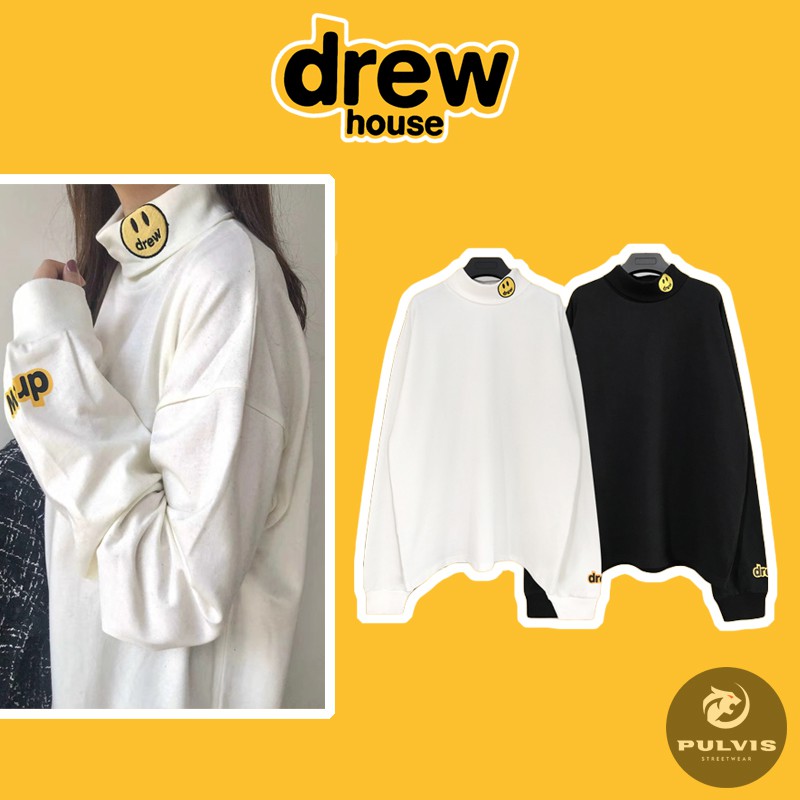 ⚡️[CHỈ 1 NGÀY] - Áo Justin Bieber Drew House Long Sleeve Smiley Turtleneck, áo sweater drew