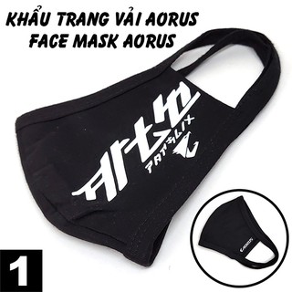 Khẩu Trang Vải Đen Aorus Gaming Cloth Masks Phù Hợp Cho Game Thủ Thời Trang Mẫu 1