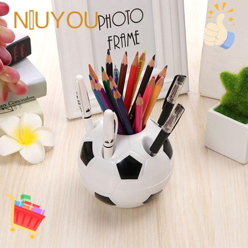 Ống đựng bút viết để bàn hình quả bóng đá mini nhiều màu sắc