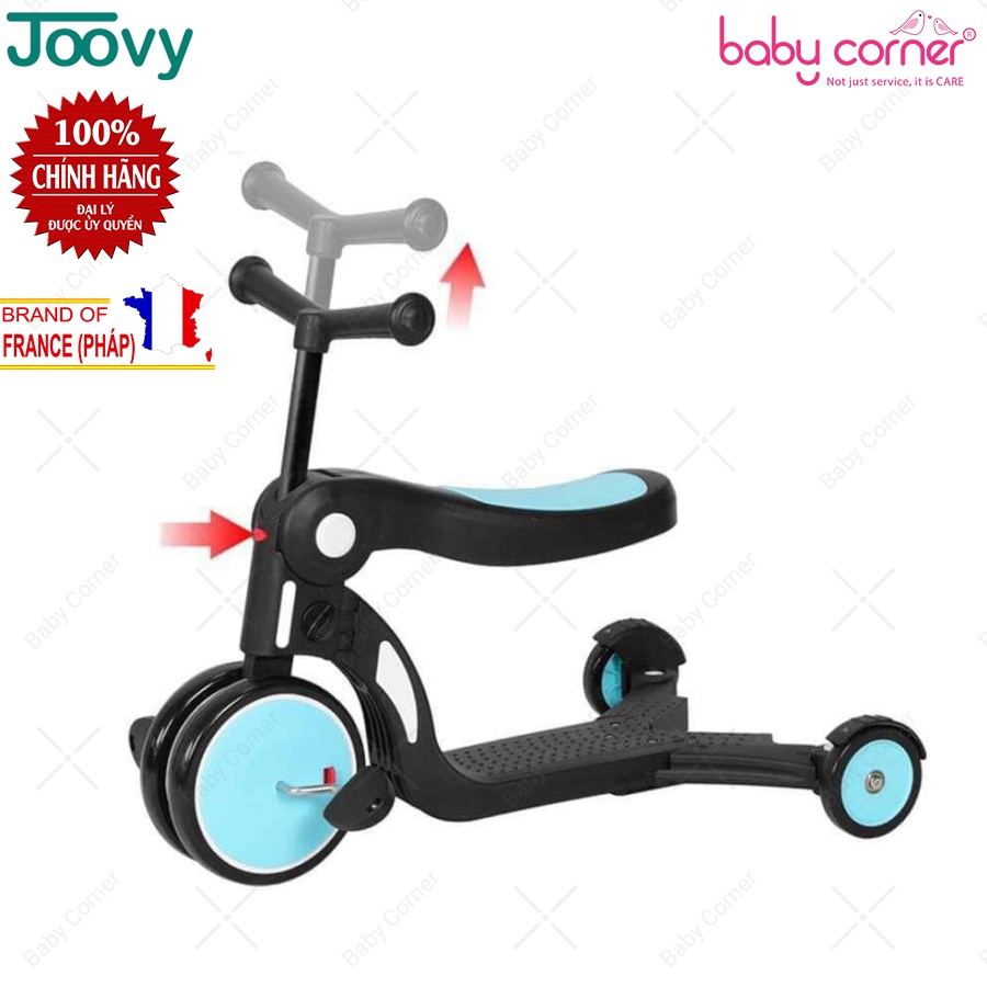 Xe 3 Bánh, Chòi Chân, Cân Bằng, Scooter 5 Trong 1 Joovy N5 Có Cần Đẩy