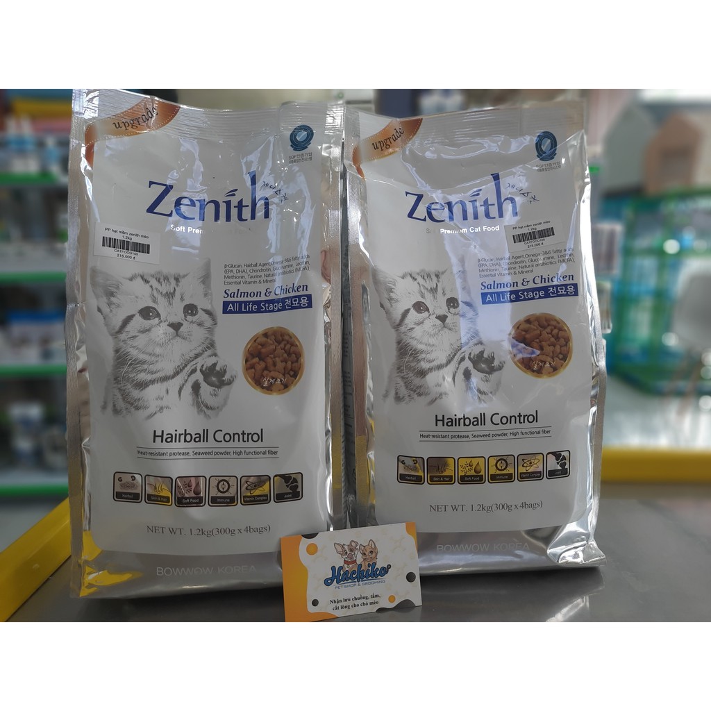 Thức Ăn Hạt Mềm Cho Mèo Zenith 1,2kg