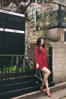 ❤️❤️ Váy xoè phối tay voan lưới ❤️❤️❤️