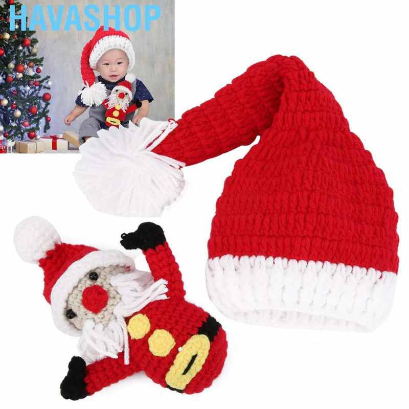 Búp Bê Hình Ông Già Noel Làm Đạo Cụ Chụp Ảnh Cho Bé Sơ Sinh