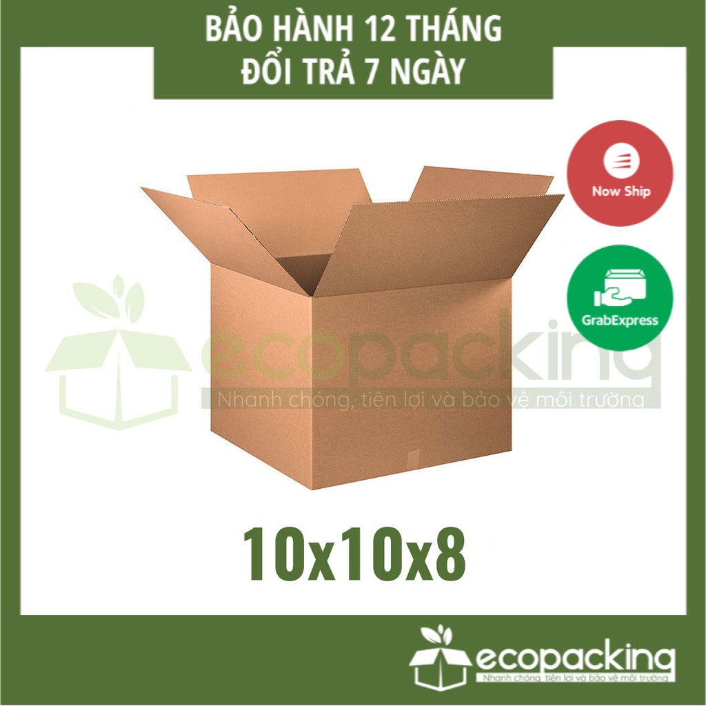 [Hỏa Tốc] Combo 200 thùng hộp carton 10x10x8 cm đóng gói hàng