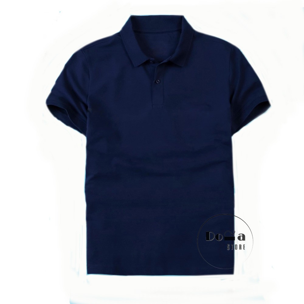 [SALE ] Áo thun POLO Áo Thun Cá Sấu Vải Cá Sấu Cotton Ngắn Tay Màu Trơn Cổ Trụ Size 80Kg