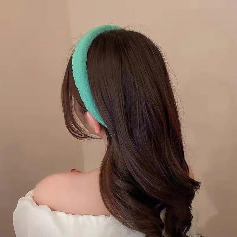 Băng Đô Cài Tóc Bản Rộng Bằng Xốp Màu Sắc Macaron Phong Cách Hàn Quốc Dễ Phối Đồ Cho Nữ