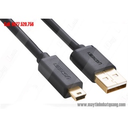 Cáp Mini USB to USB 2.0 mạ vàng dài 2M 3M Ugreen
