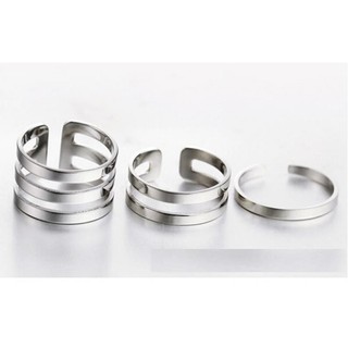 Bộ 3 chiếc nhẫn titan ko đen titan 812 - free size