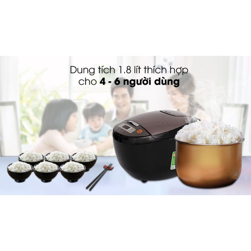 Nồi cơm điện tử Midea 1.8 lít MB-FS5018B hàng mới full box  chính  hãng 100% bảo hành 12T