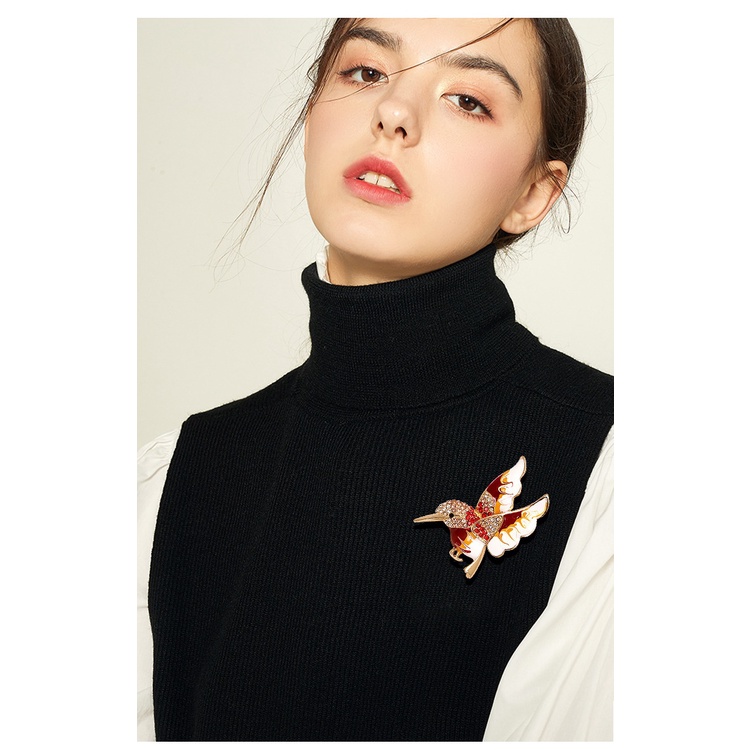 Trâm cài áo hình chú chim dễ thương nhiều màu sắc