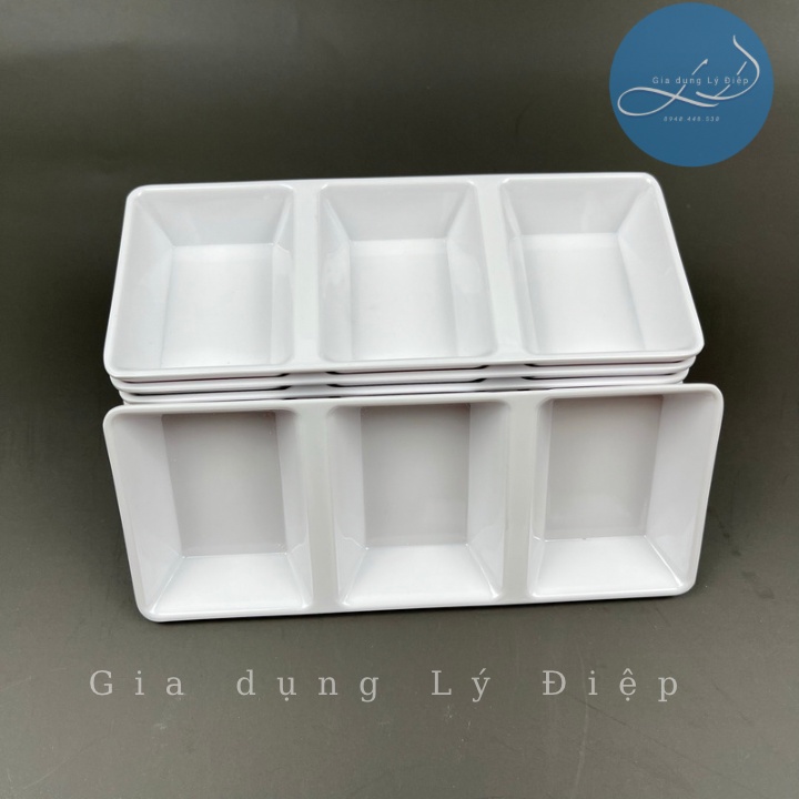 Chén đựng mắm muối, nước chấm, 2 ngăn 3 ngăn cao cấp