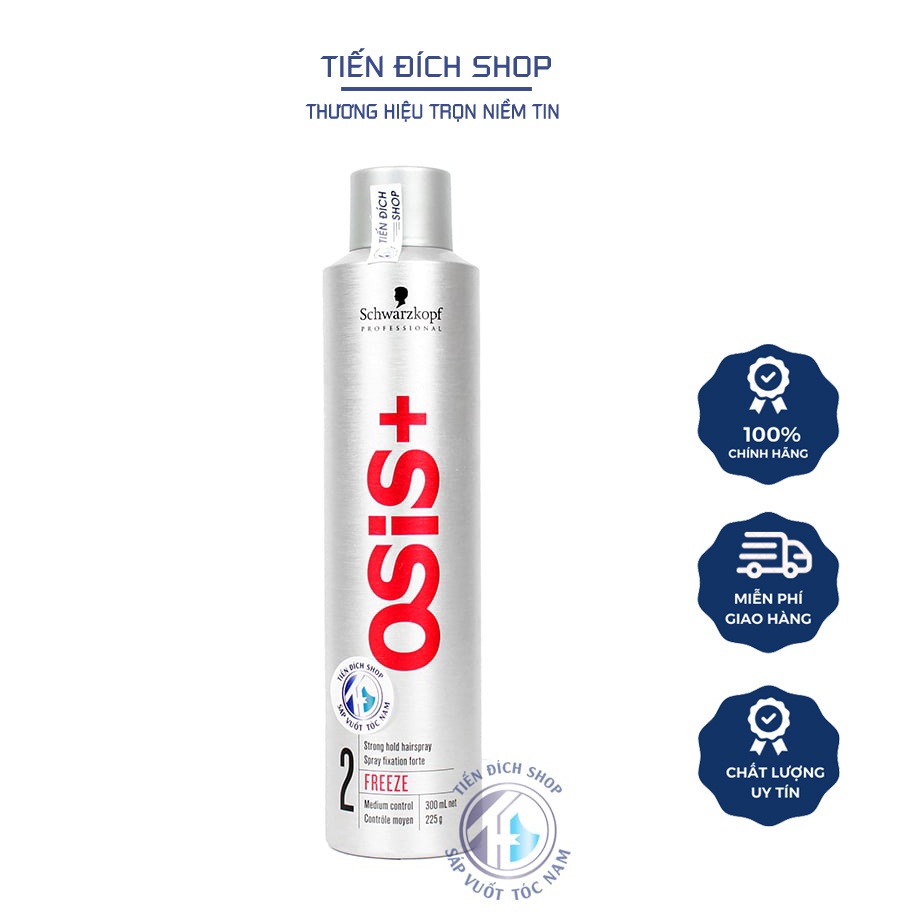 - Gôm xịt tóc Osis+ 2 Freeze Finish 300ml | Schwarzkopf Đức