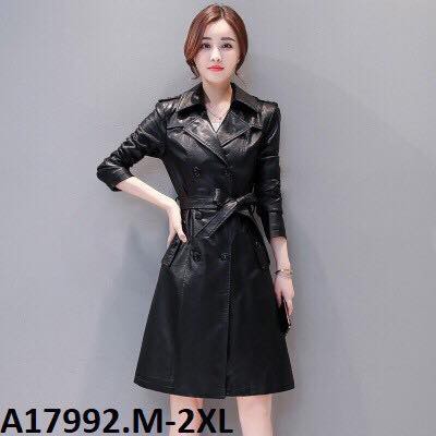 4 MÀU ÁO KHOÁC DA NỮ DÁNG DÀI 48-78kg