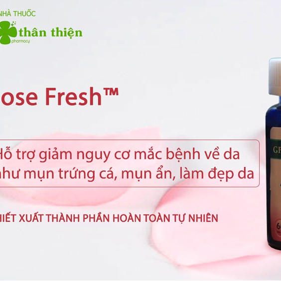 Rose Fresh - Hỗ trợ trị mụn trứng cá, mụn ẩn hiệu quả, giúp làm đẹp da (Hộp 60 viên) | BigBuy360 - bigbuy360.vn