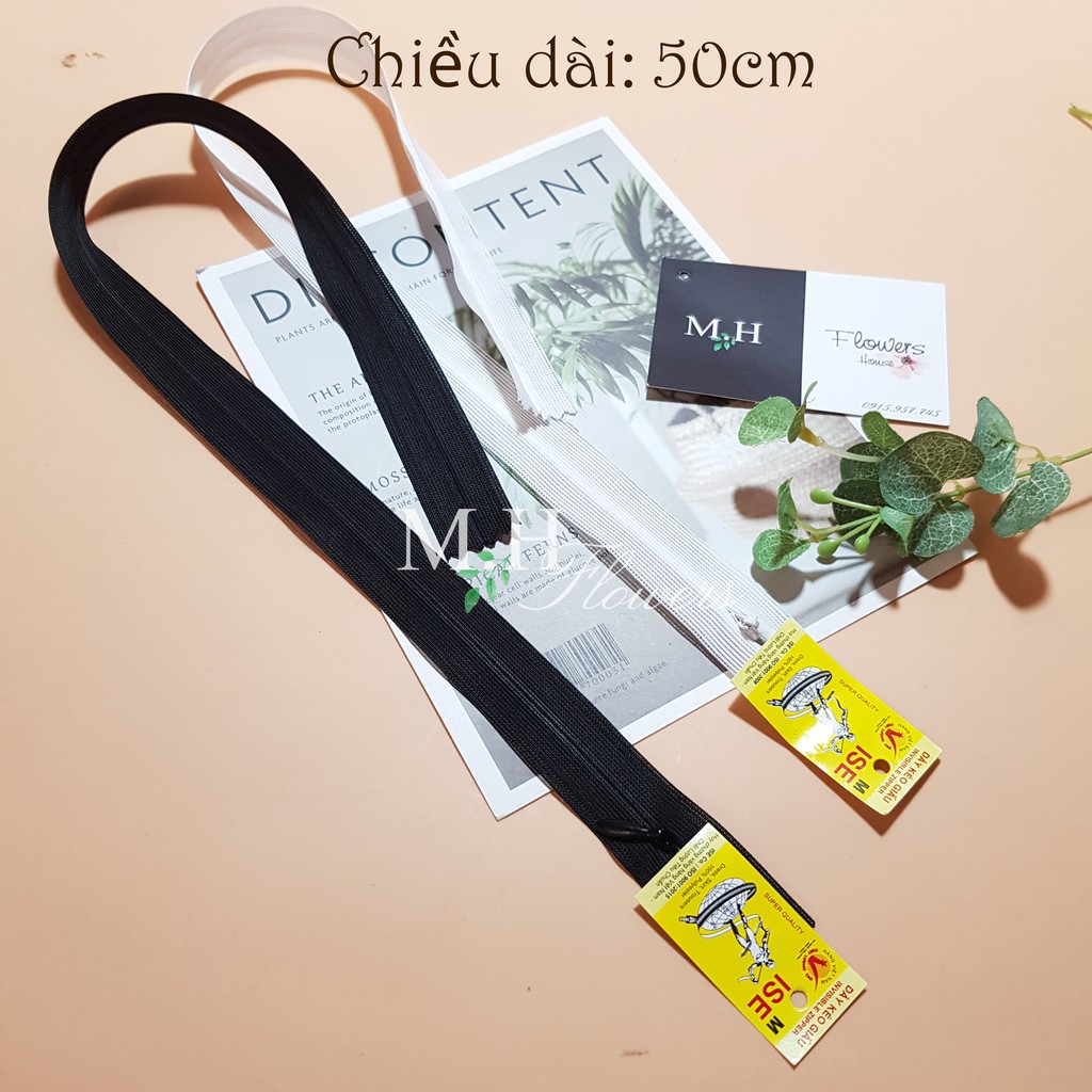 Khóa kéo may quần áo dây kéo khóa chìm, khóa giấu may đồ, khóa giọt lệ Maihoaflower