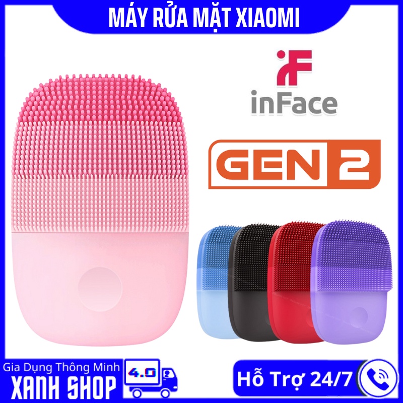 Máy rửa mặt Xiaomi inFace MS2000 Gen 2 - Máy rửa mặt sóng âm 2 lớp nhỏ gọn, chất lượng silicone cao cấp, chống nước IPX7