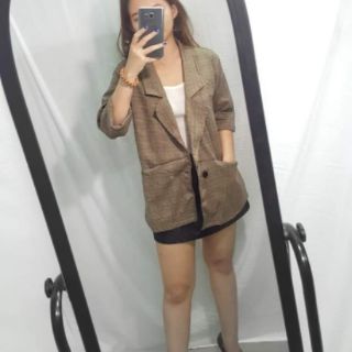 Áo khoác blazer xám, nâu