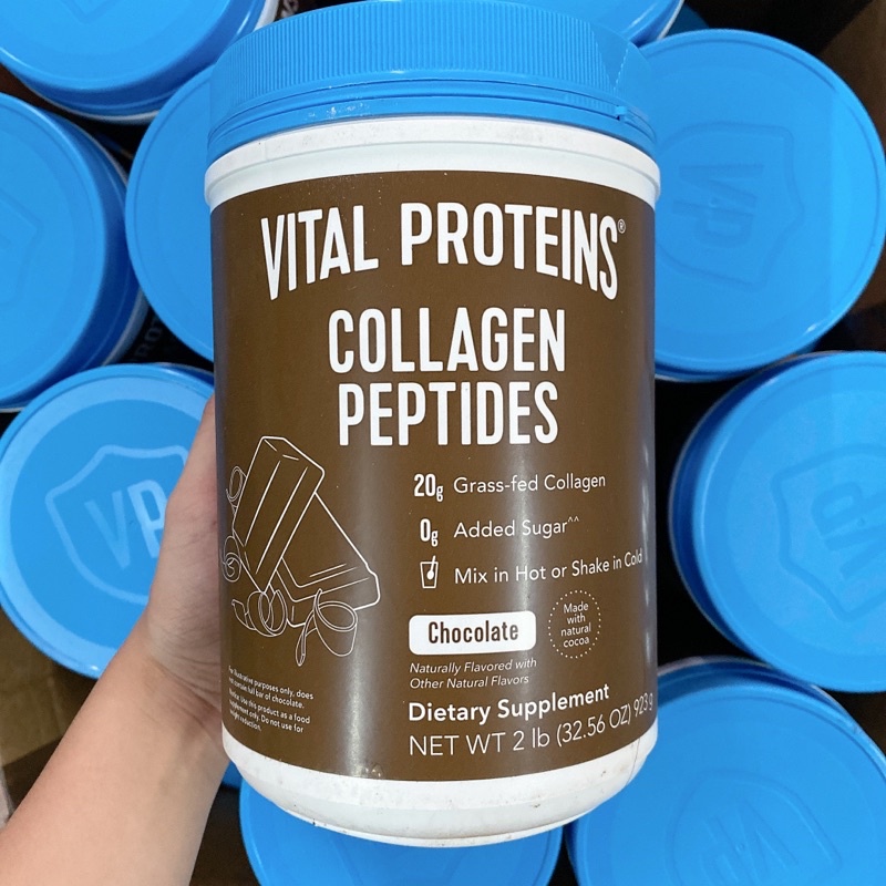 Bột Collagen Proteins Collagen Peptides Chocolate 923g của Mỹ