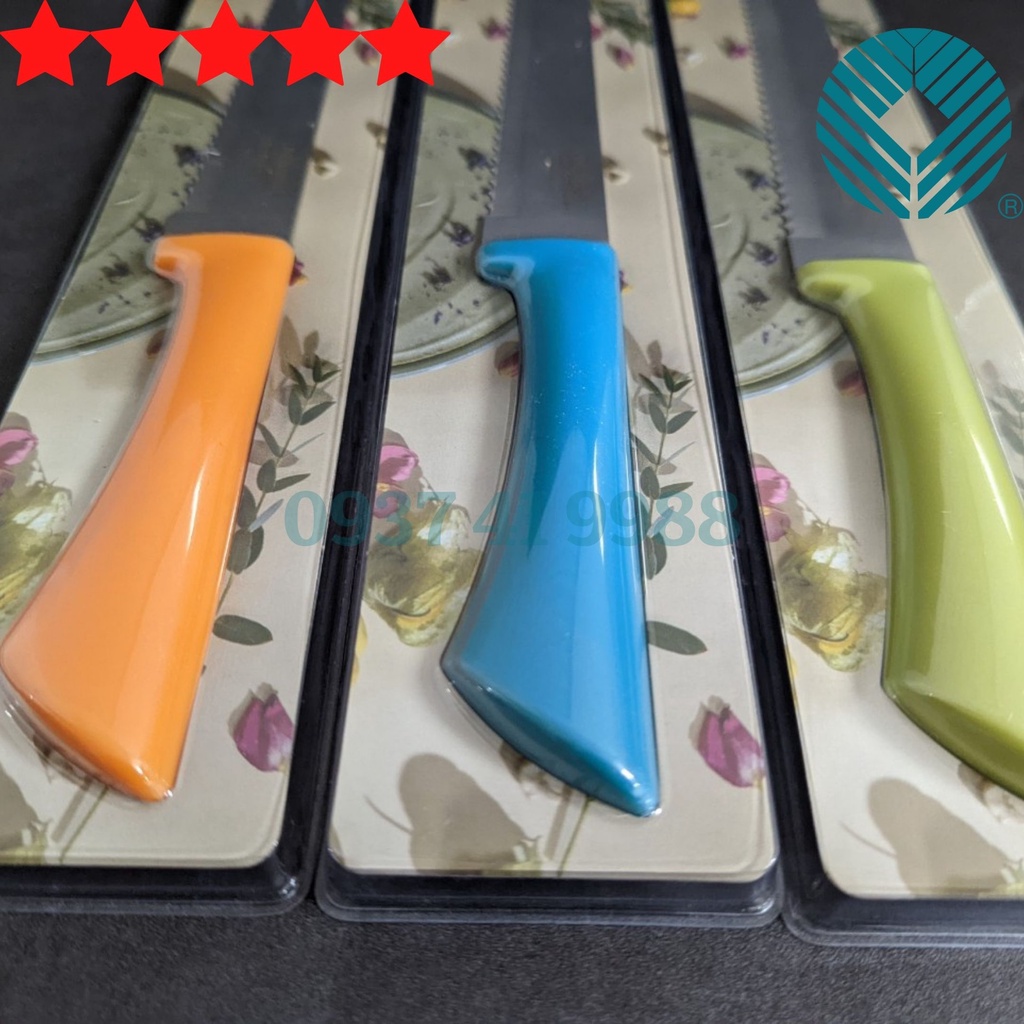 Dao cắt bánh mì lưỡi răng cưa cán nhựa nhiều màu sắc MB828 - Đại Vạn Phát