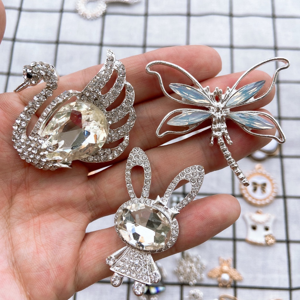 Phụ Kiện Trang Trí Giày DIY Đính Ngọc Trai Kim Loại Sáng Bóng Thời Trang#Loạt Sang Trọng