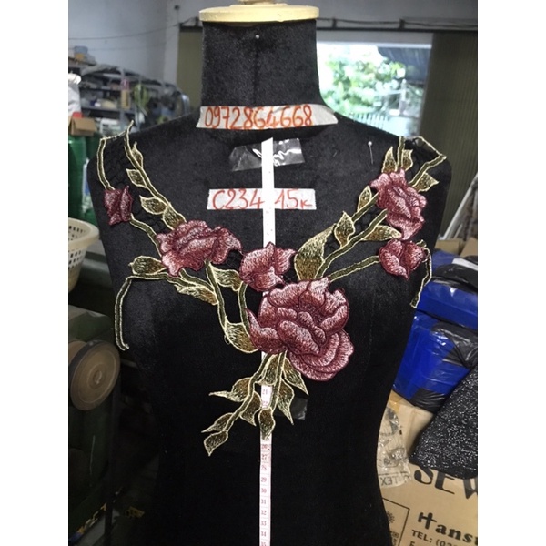 Cổ thêu hoa cao cấp mã C234