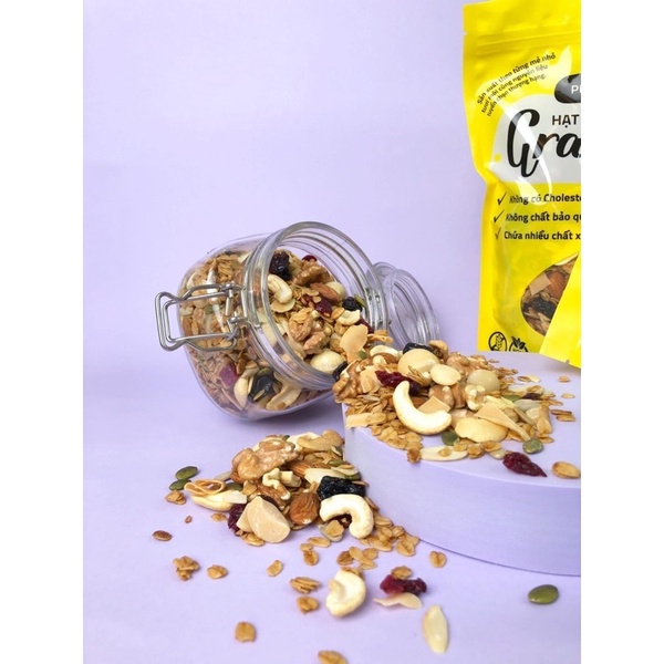 COMBO 3 GÓI Hạt Granola 500g Olaben Nutrition- Ngũ cốc giảm cân nướng Mật ong Vanila