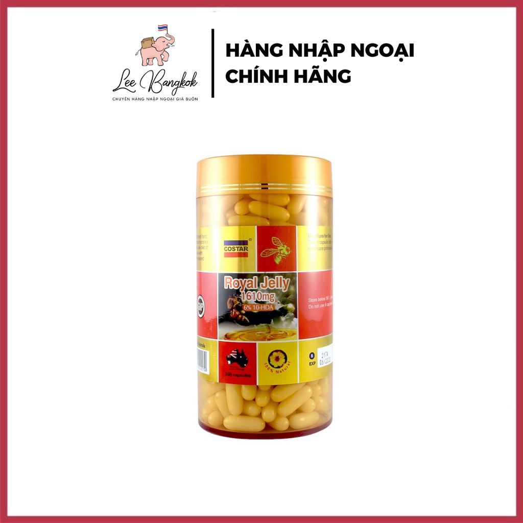 Viên Uống Sữa Ong Chúa Costar Royal Jelly 1610mg 365 Viên Giúp Da Sáng, Tăng Sức Đề Kháng - Leebangkok