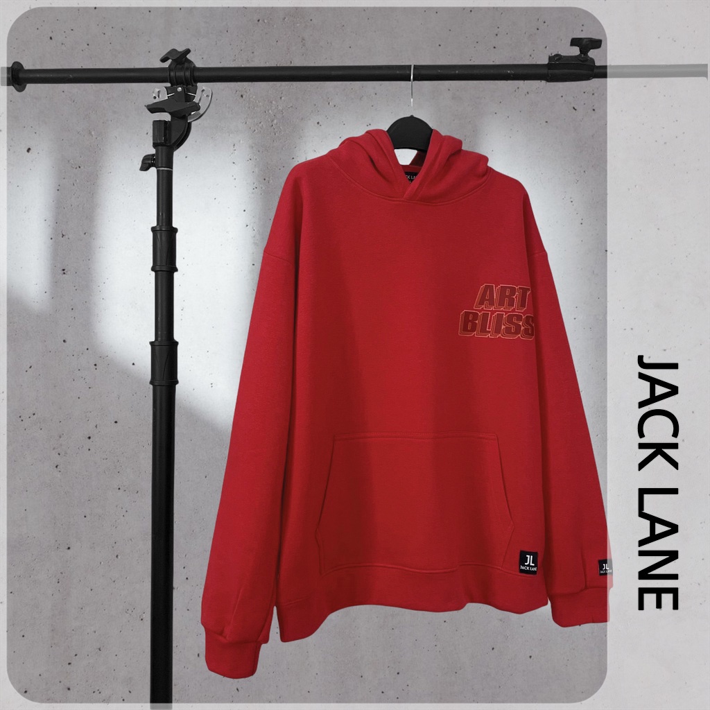 Áo Hoodie JL Oversize Art Bliss, JACKLANE, Áo nỉ chui đầu Unisex Jack Lane