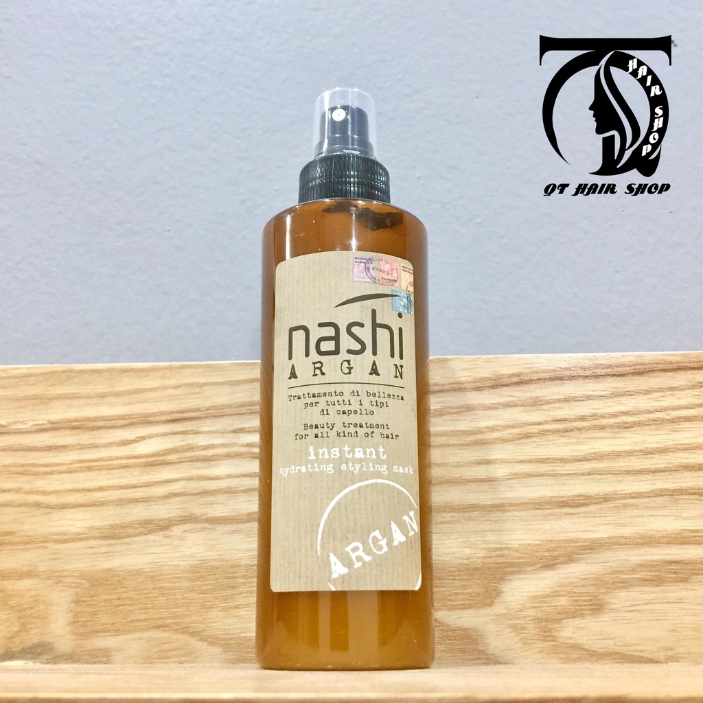 [ NASHI-CHÍNH HÃNG ] XỊT XẢ KHÔ DƯỠNG ẨM NASHI ARGAN INDTANT MASK STYLING 150ML