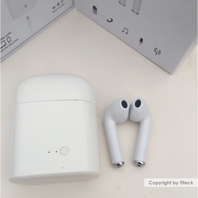 ⚡️[Free ship] Tai nghe Bluetooth EarPods ip7s loại 2 tai có hộp sạc