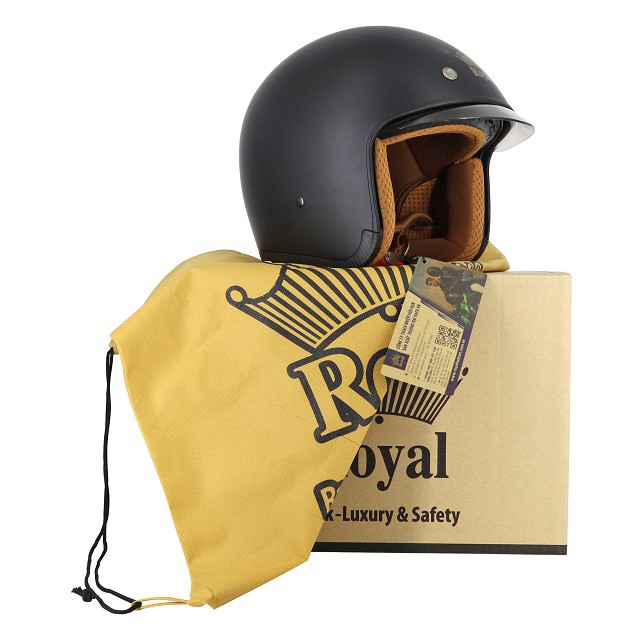 Mũ bảo hiểm 3/4 Royal kính âm M139 ĐEN NHÁM