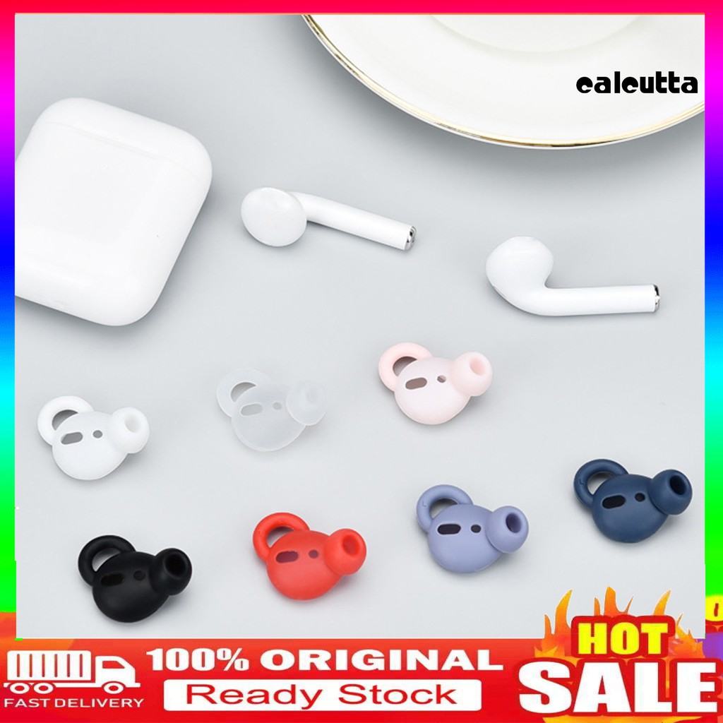 Set 2 Nút Silicone Chống Trượt Bảo Vệ Hộp Đựng Tai Nghe Airpods 1 / 2