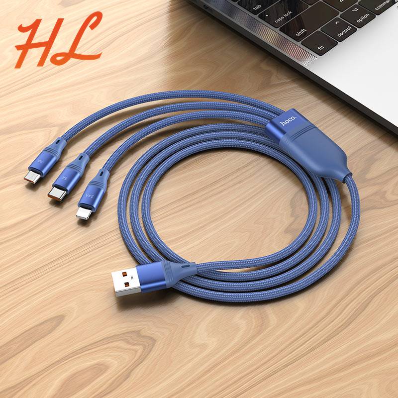 Cáp Sạc 3 đầu HOCO U104  - Hưng Long PC