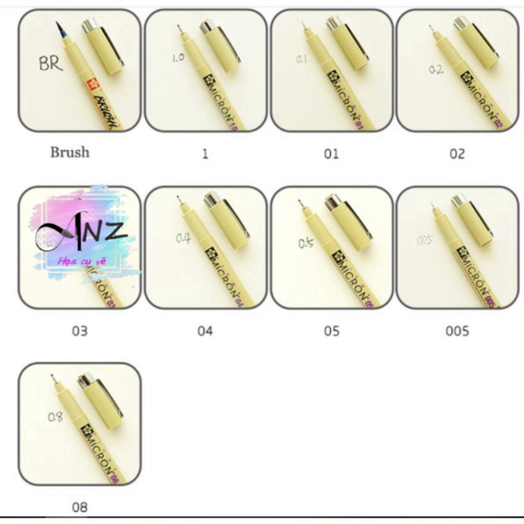 Bút Line đi nét màu Đen Kháng Nước Sakura Micron